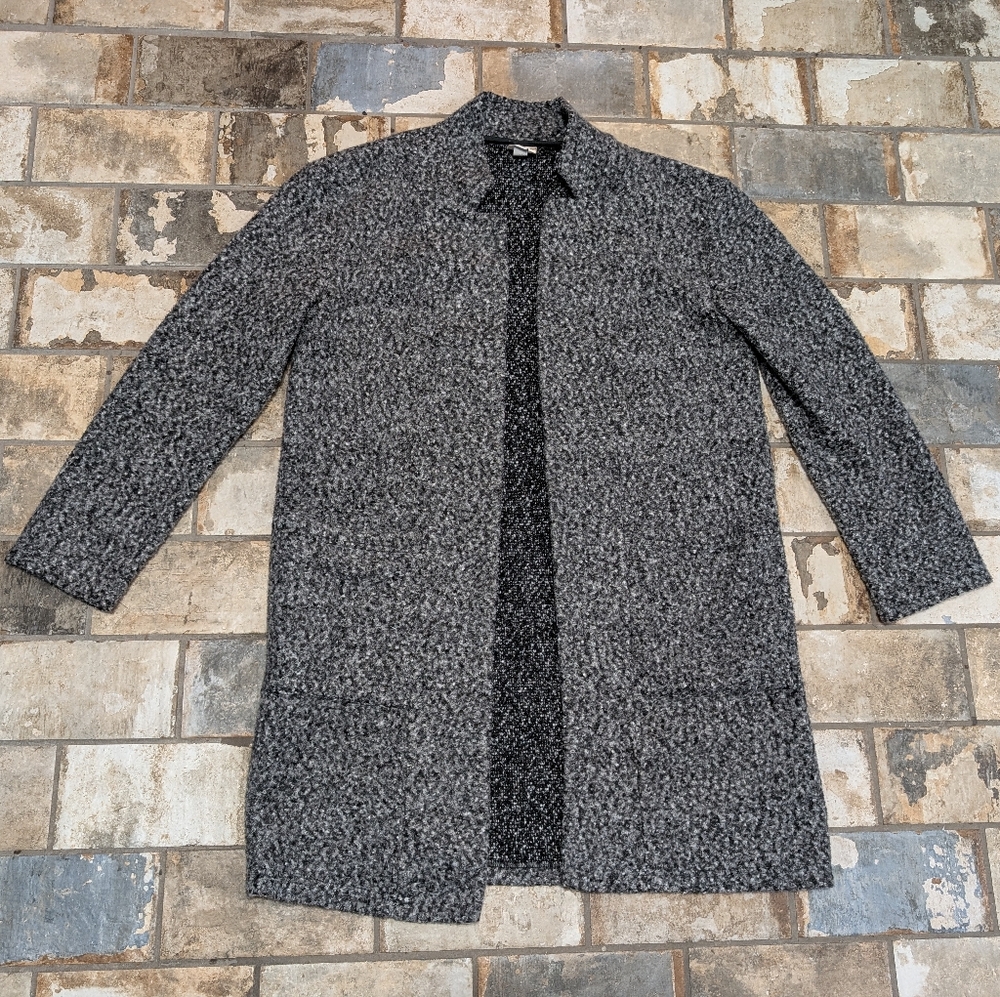 A new day Women's Small Black Long Polyester Blazer Sweater Jacket